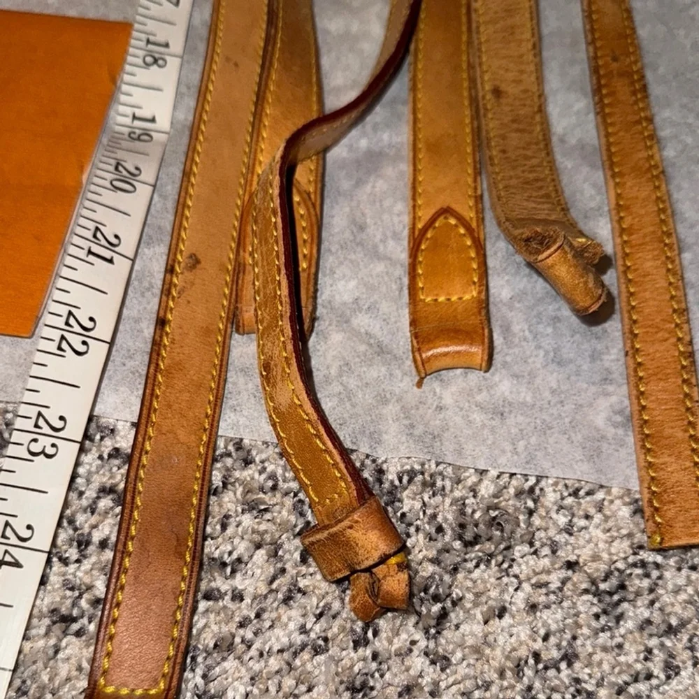 13 Louis Vuitton Tan Leather Strap SCRAPS sku-13​ - Picture 7 of 12